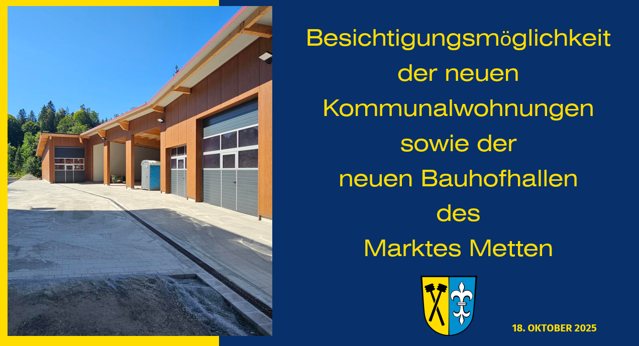 Besichtigungsmöglichkeit der neuen Kommunalwohnungen + Bauhofhallen